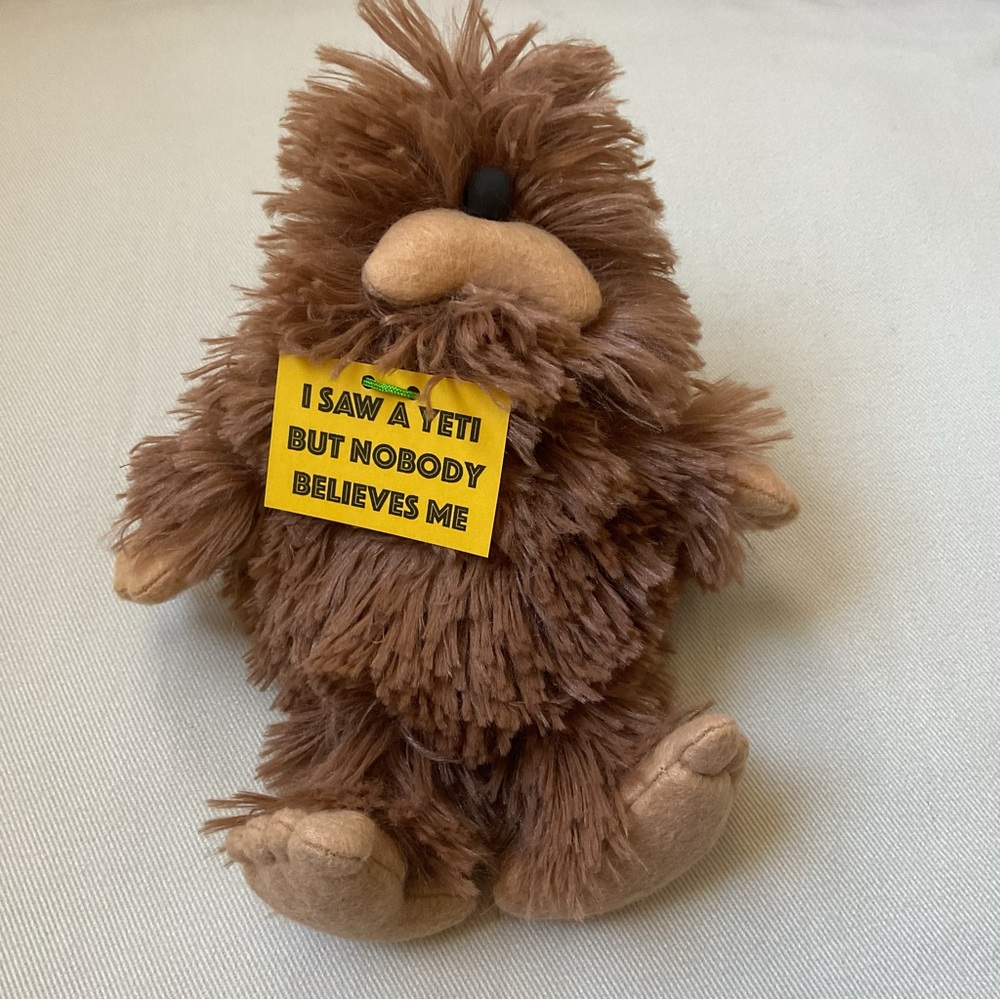 Big Foot Plush Sasquatch Yeti Stuffed Animal Brown Handmade NWT